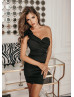 Asymmetrical One Shoulder Jersey Sexy Party Dress
